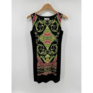 NWT Joseph Ribkoff Womens Sleeveless Tunic Dress Black Floral Size 8 MSRP $210